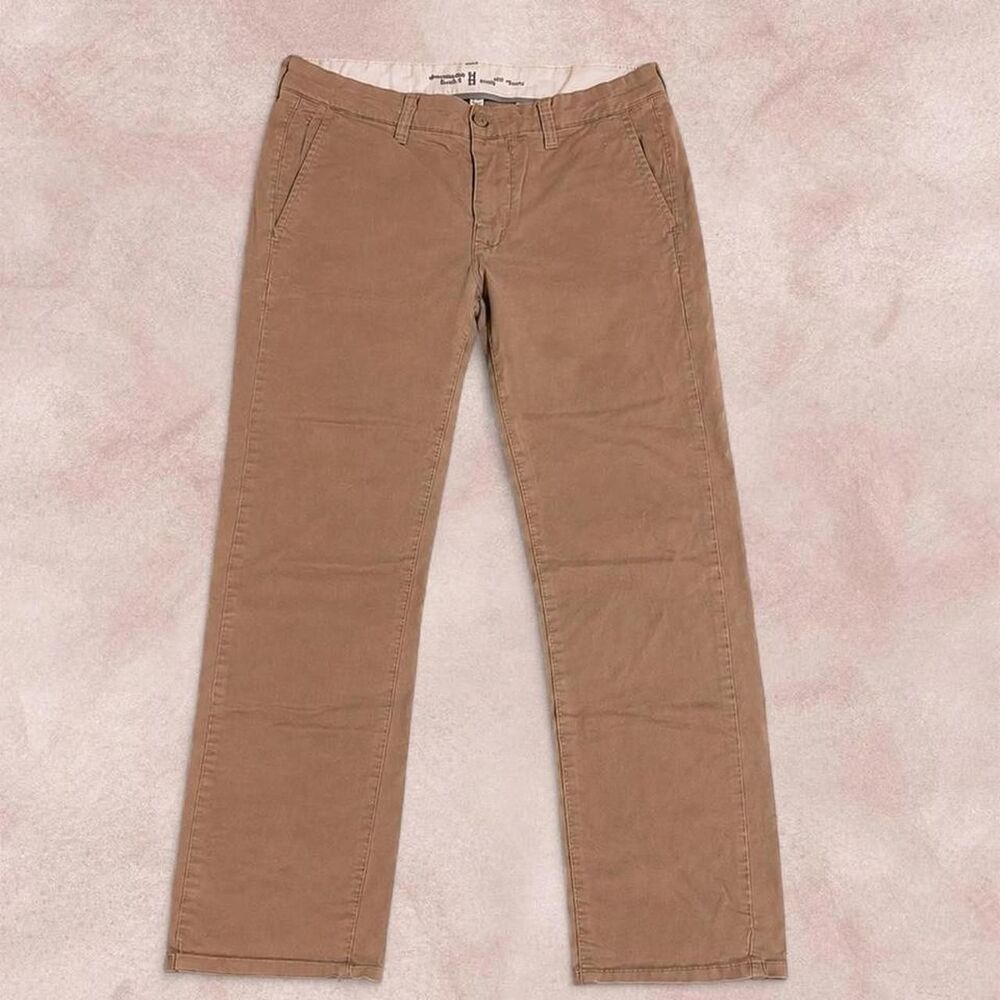 Mutual-weave Men's Tan and Brown Trousers